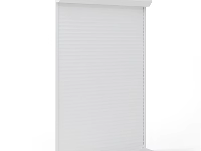 White Vertical Striped Roller Curtain For Minimalist Home Interior Decoration 3d model