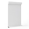 White Vertical Striped Roller Curtain For Minimalist Home Interior Decoration