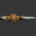 Ornate Double Bladed Axe With Golden Decorative Accents Red Wrapped Handle And Silver Blades