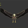 Majestic Eagle With Spread Black Wings White Head And Yellow Talons On Reflective Surface
