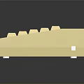 Vintage Computer Keyboard With Classic Beige And White Design And Retro Key Layout