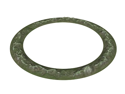 Scenic Circular Mountain Range With Lush Green Vegetation And Natural Surroundings 3d model