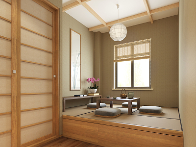 Japanese Tatami Bedroom Tatami model