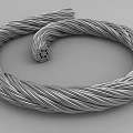 Twisted Metal Wire Rope With Spiral Structure Coiled And Straight Two Pieces