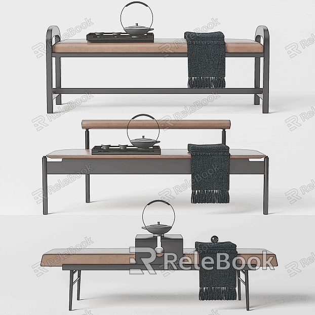 New Chinese Style Sofa Bench Combination model