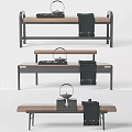 New Chinese Style Sofa Bench Combination 3d model