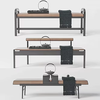 New Chinese Style Sofa Bench Combination 3d model