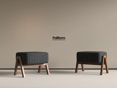 Middle Ancient Silent Sofa Stool Fabric Sofa Stool Small Stool 3d model