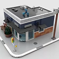 LEGO Toy Building Blocks Shop Building Shop House 3d model