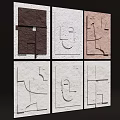 Modern Wall Decor Featuring Various Geometric Patterns In Neutral Textured Finishes