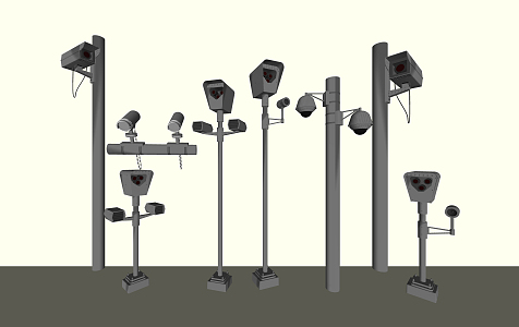 Modern Camera Outdoor Surveillance Camera 3d model