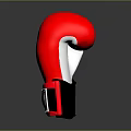 Pair of Shiny Red Everlast Boxing Gloves on Black Surface with Reflection