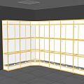 Modern White Corner Display Shelving Unit With Glass Shelves And Built In Lighting