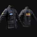LAPD Police Black Uniform Jacket With Tactical Design And Official Badge