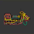 Futuristic Colorful Motorcycle 3D Model With Mechanical Details And Vibrant Design