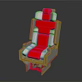 Modern Red And White Chair With Gray Frame Comfortable Seat And Backrest