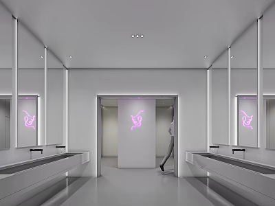Public toilet 3d model