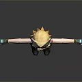 Stylish Anime Character With Blonde Hair Black Bow Black Vest And Yellow Accent Long Boots
