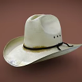 Classic White Wide Brimmed Straw Hat With Black Band Fashionable Design