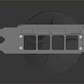 Modern Industrial Tech Device With Metal Frame Mesh Design And Cooling Fans