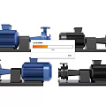 Blue And Black Industrial Pumps Different Models With Electric Motor Design
