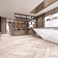 Modern Front Desk 3d model