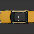 Yellow Taxi Model With Roof Sign Striped Body And Reflective Surface