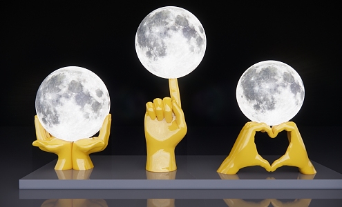 Moon lamp Gesture lamp 3d model