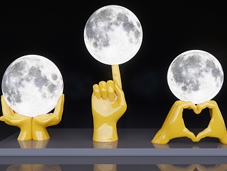 Moon lamp Gesture lamp 3d model