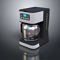 Modern Electric Coffee Maker with Digital Display and Stainless Steel Carafe