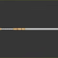Shiny Metallic Sword With Golden Cross Guard And Silver Blade On Reflective Black Background