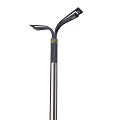 Public Facility Modern Street Light With Metal Pole Decorative Golden Accent And Illuminated Top