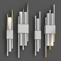 Modern Wall Lamps Featuring Black And Gold Finish With Sleek Lines And Cylindrical Shades
