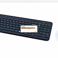 Ergonomic Black Wireless Keyboard And Mouse Set For Desktop Computer