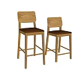 Elegant Simple Wooden Bar Stools With Modern Design And Sturdy Legs
