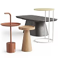 Coffee table combination side table corner table log tea table log dining table 3d model