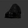 Black Genuine Leather Lace Up Formal Dress Shoes With Textured Surface For Men