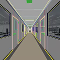 Modern Laboratory Interior With White Cabinets Central Island Counter Chairs Windows And Ceiling Lights