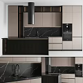 Modern Kitchen Cabinets Design With Light Gray Finish Marble Counter And Island Appliances