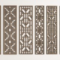 Chinese-style Pane Solid Wood Lattice Antique Door and Window Window Wood Lattice Screen Wood Carved Wood Grille 3d model