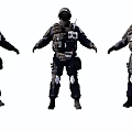Modern Man Male Police 3d model