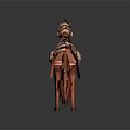 Character Mount Brown Horse Featuring Decorative Red Saddle And Ornate Gear