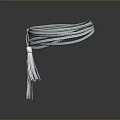 Elegant White Braided Decorative Cord with Tassels for Home Decoration