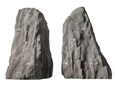 Decorative Rockery Stones With Natural Textured Surface For Garden Landscaping 3d model