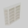 White Open Shelving Unit With Multiple Shelves For Home Organization