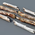 Natural Stone Wood Logs With Rustic Texture And Diverse Color Variation For Decoration