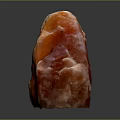 Natural Wood Stone With Red Pink Hue Irregular Shape And Glossy Texture Surface