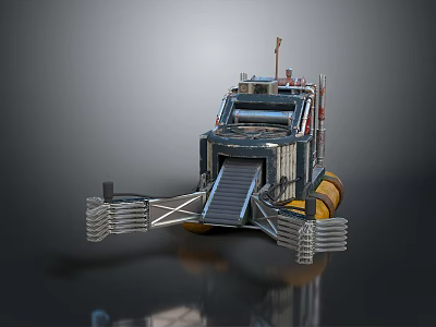 Functional Off Road Vehicle With Tracks And Buoyancy Tanks For Rough Terrain 3d model