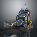 Functional Off Road Vehicle With Tracks And Buoyancy Tanks For Rough Terrain