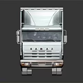 Light Colored LADA Truck With Green Cargo Container And Blue Stripe